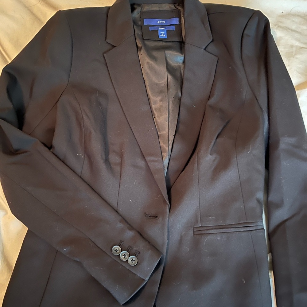Apt. 9 Black Sport Coat Modern Tailoring